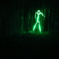 Glow in the dark stick man