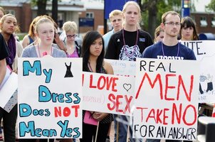 Campus rape protest
