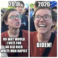 No way I would vote for a rich old man rapist joe biden trump