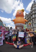Anti Trump Protestors London United Kingdom 2018