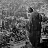 Dresden in ruins after Allied bombings February 1945