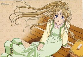 Ah my goddess belldandy anime girls bench wallpaper preview Ah my goddess belldandy anime girls bench wallpaper preview