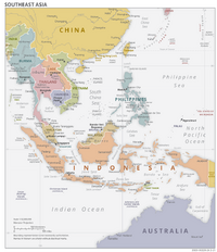 Southeast Asia Political Map World Factbook 2020