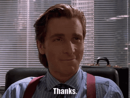 Patrick Bateman Thanks GIF Patrick Bateman Thanks GIF