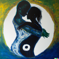 DALL·E 2023-10-29 20.58.32 - a painting of a man and a woman hugging that resembles the yin an...png