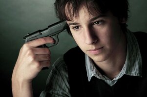 Teenage gun suicide mauro fermarielloscience photo library