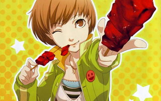 HD wallpaper satonaka chie cute persona4 girl anime