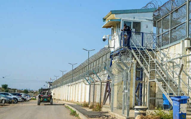 Illustrative: View of the Gilboa Prison, near the Jordan Valley, December 5, 2022. (Avshalom Sassoni/Flash90) Illustrative: View of the Gilboa Prison, near the Jordan Valley, December 5, 2022. (Avshalom Sassoni/Flash90)