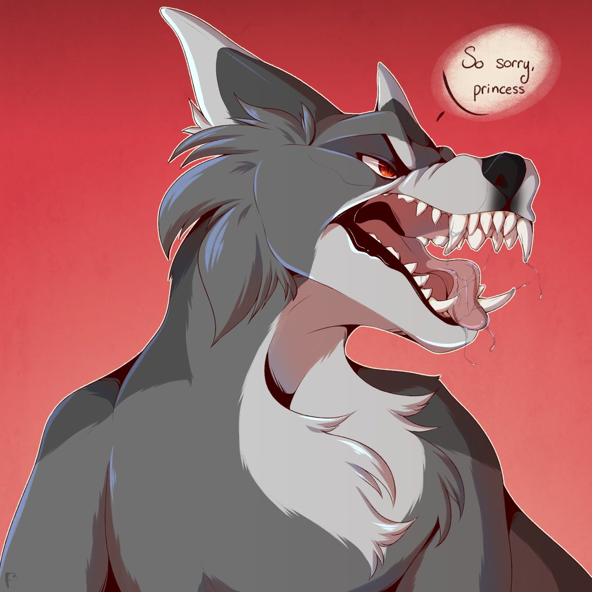 Got upset today. Drew an angry wolf. Enjoy. #furry #fursona #furryart  #furryartist #furrydrawing #wolf #canine #digitalart #artist #drawing