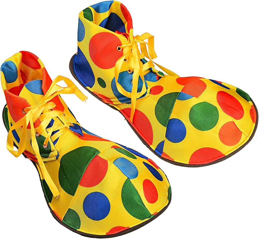 NAUZE Clown Shoes Clown Costume Supplies Large Rainbow Clown Shoes for  Halloween Party Clown Dress Up Accessories Cosplay Costume Props : ...