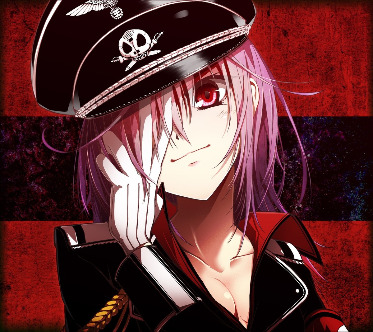 Anime amemiya amane nazi girls pink hair red eyes Playmat Game Mat Desk
