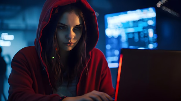 woman-red-hoodie-sits-laptop-front-dark-background-with-blue-screen-that-says-cybercrime_713888-5548.jpg