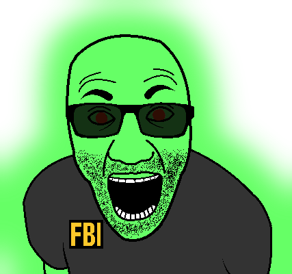 Wojak Soyjak green glowing FBI | Soy Boy Face / Soyjak ...