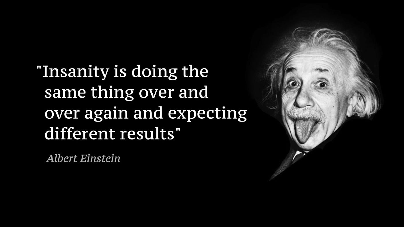 We are Crazy but not Insane. Albert Einstein (a creative ...