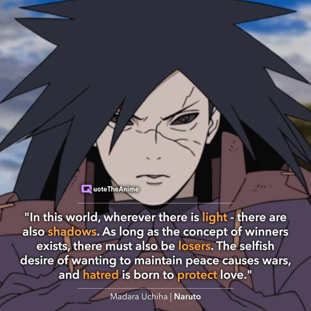 49+ POWERFUL Madara Uchiha Quotes (HQ Images) - QTA