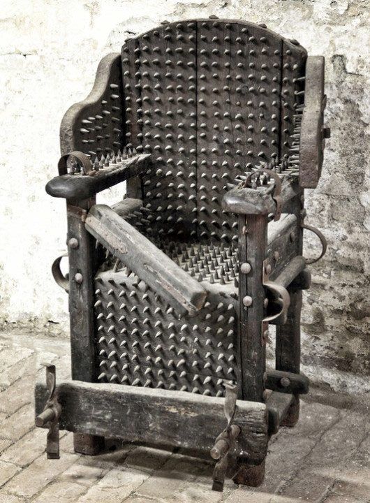 Iron chair of torture