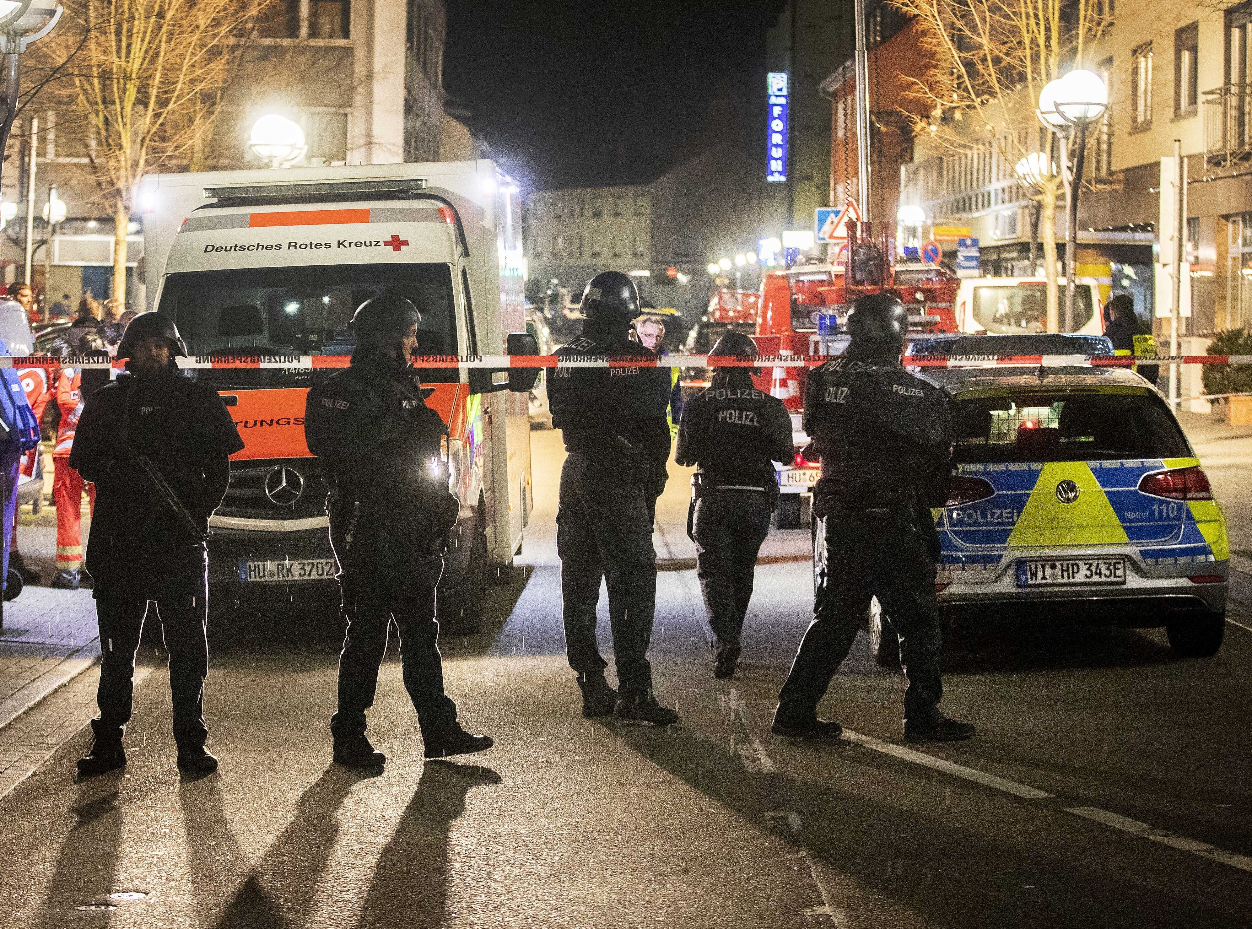 The victims were gunned down during attacks on two shisha bars barely two miles apart in Hanau The victims were gunned down during attacks on two shisha bars barely two miles apart in Hanau