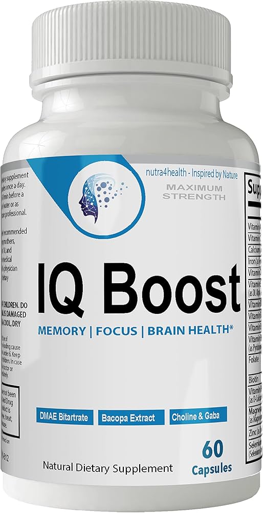 Amazon.com: nutra4health IQ Boost Smart Pill Optimal Cognitive Support  Brain Omega Original Nootropic Pills Capsules : Health & Household