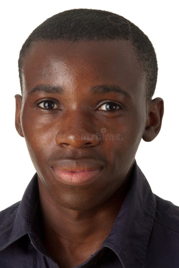 Portrait of the Young Black Man Stock Photo - Image of person, business:  7542628