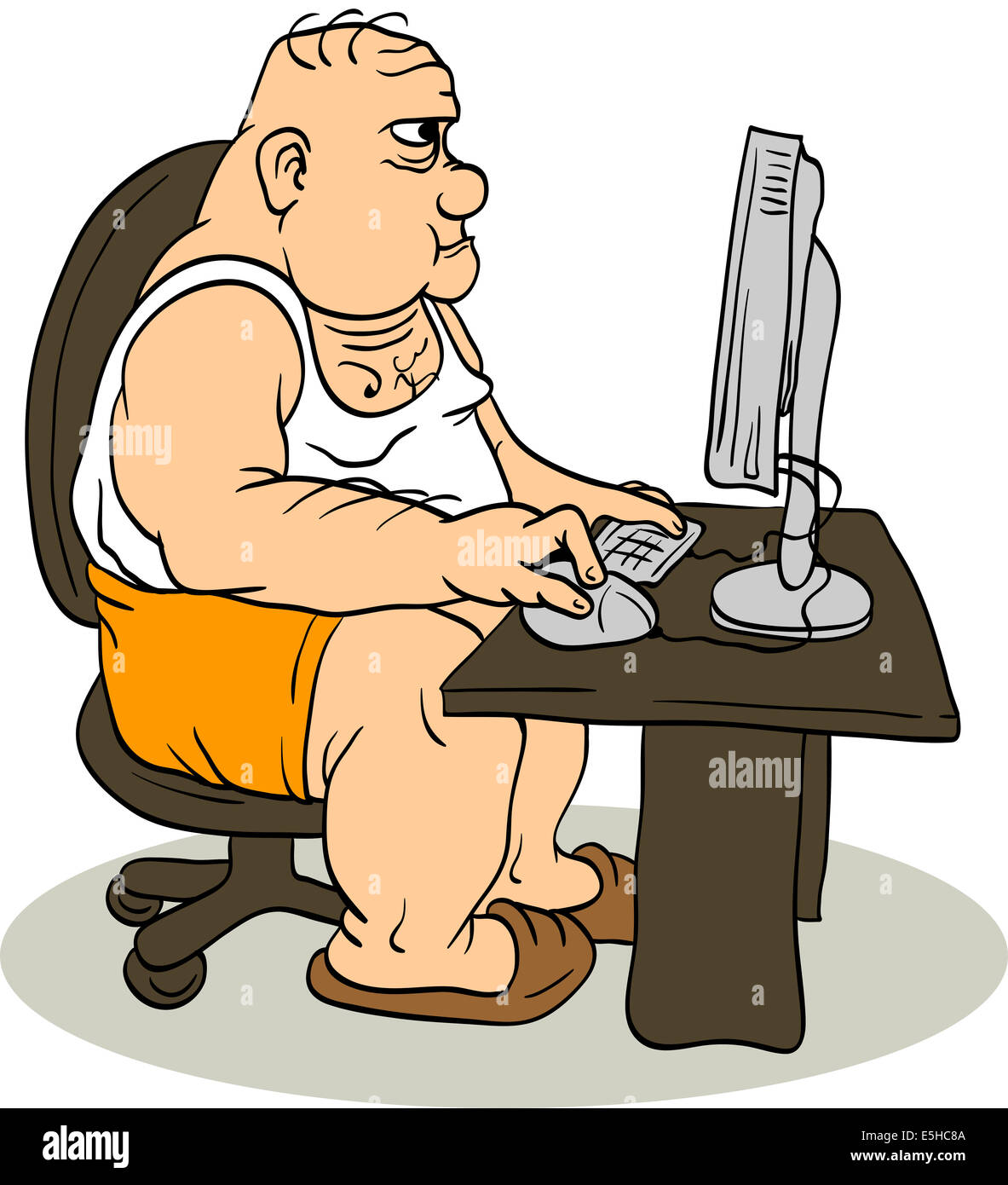 fat-man-at-the-computer-E5HC8A.jpg