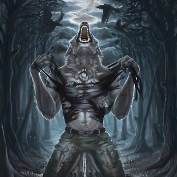 werewolf ripping shirt meme Canvas Print