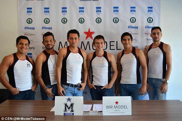 Only six entrants threw their sombreros into the ring when the Mr Tabasco 2017 competition was announced. Pictured: The not-so-hot hopefuls 