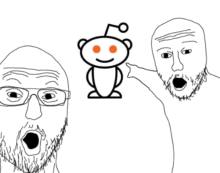 Soyjaks pointing at reddit | Two Soyjaks Pointing | Know Your Meme