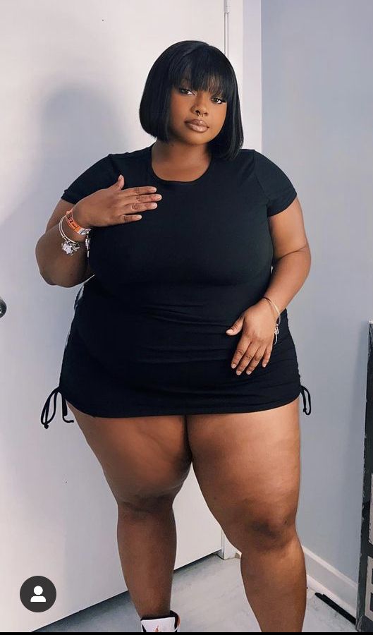 Pin by b on fashion: all black | Big women fashion, Curvy girl fashion, Bbw  clothes