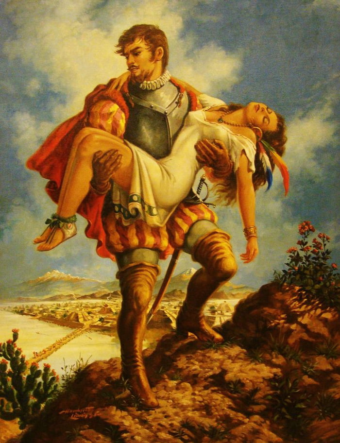 Conquistador and an Aztec woman - 9GAG