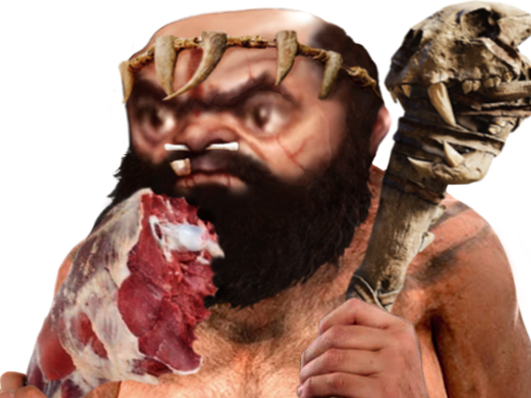 grotte de carnivore prehistorique cavernes neandertal des calvitie chauve viande genou prehistoire peau beret masse primitif viandard massue en risitas sauvage cromagnon homme brute