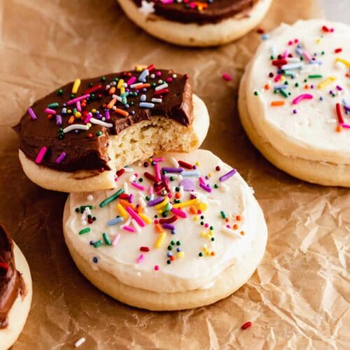 Buttercream Frosted Sugar Cookies - Flouring Kitchen