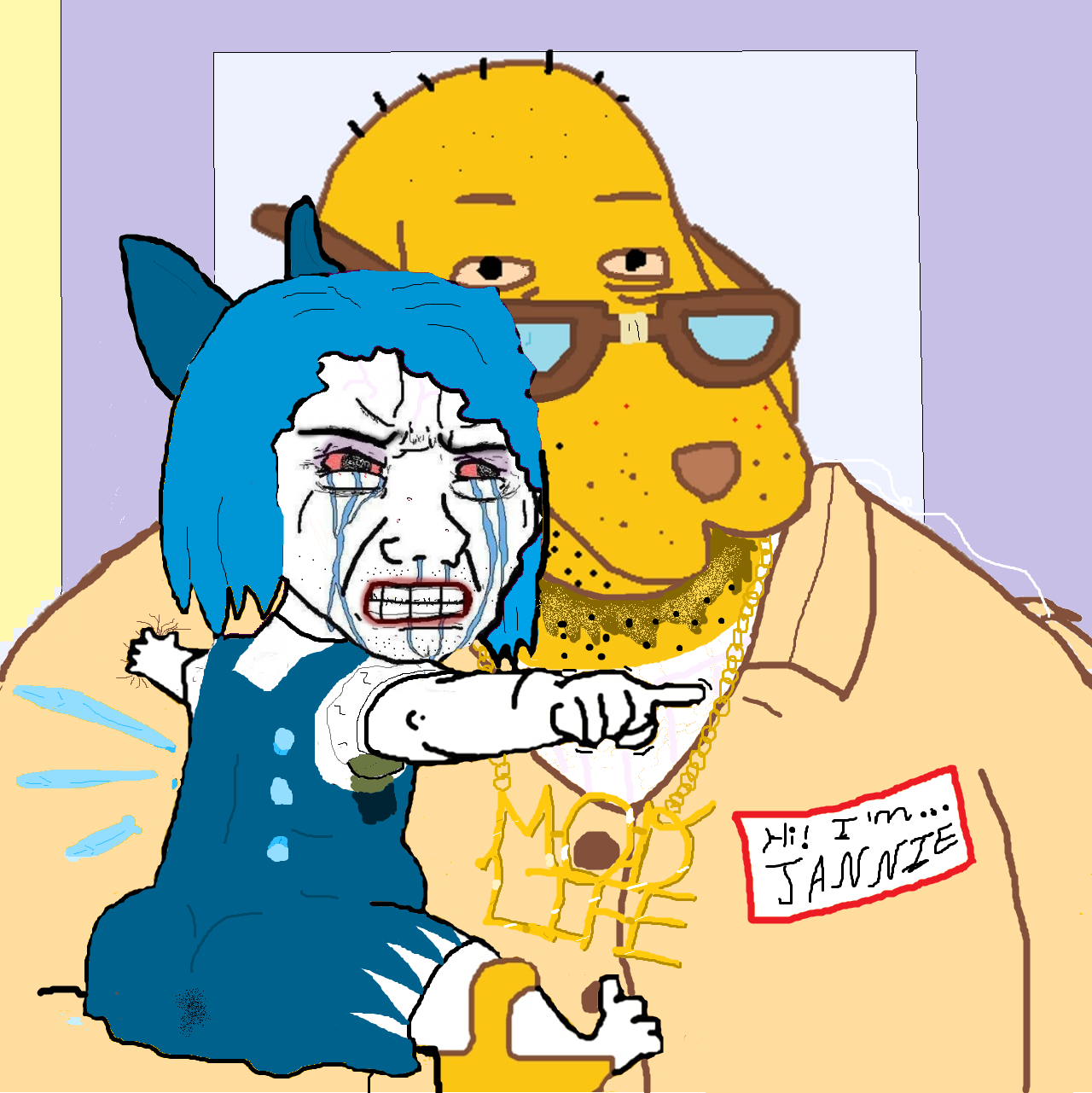 A-A FROG?!??!?!?! A PEPE ON MY ANIME WEBSITE???!??!?!? | Soy Boy Face /  Soyjak | Know Your Meme