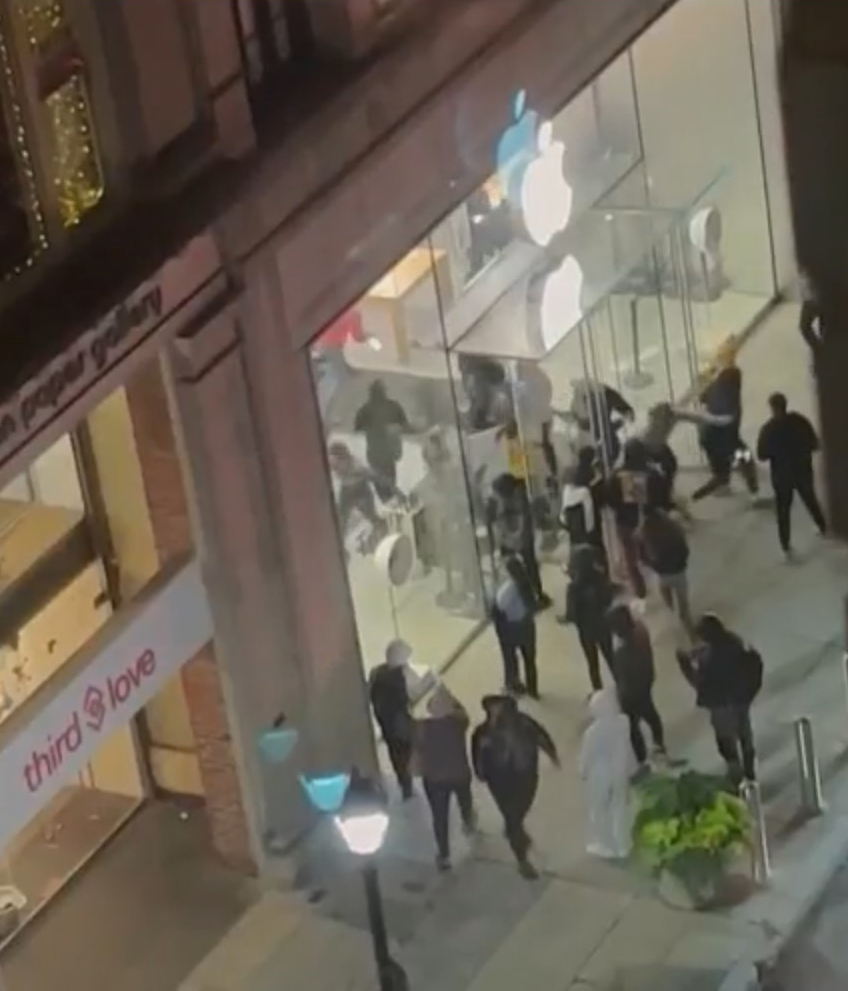 Large crowds of juveniles looted multiple stores and damaged property across Center City Philadelphia
