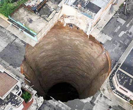 rocks - How are giant sinkholes filled up? - Earth Science Stack Exchange