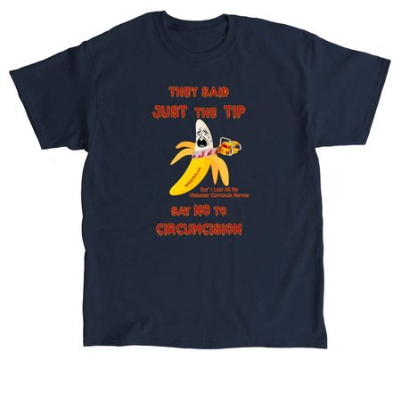 Say No to Circumcision, a Navy Classic Unisex Tee