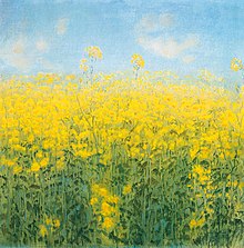 The yellow cloud by Hanno Karlhuber, depicting a flowering field