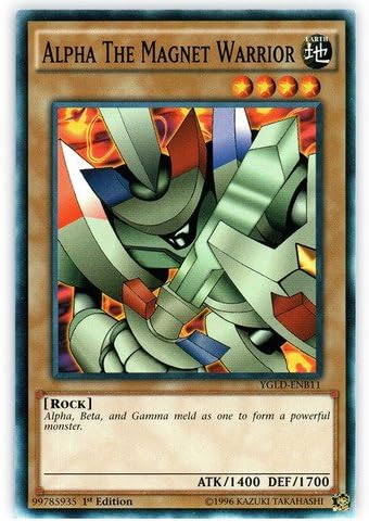 Amazon.com: YU-GI-OH! - Alpha The Magnet Warrior (YGLD-ENB11) - Yugi's  Legendary Decks - 1st Edition - Common : Toys & Games