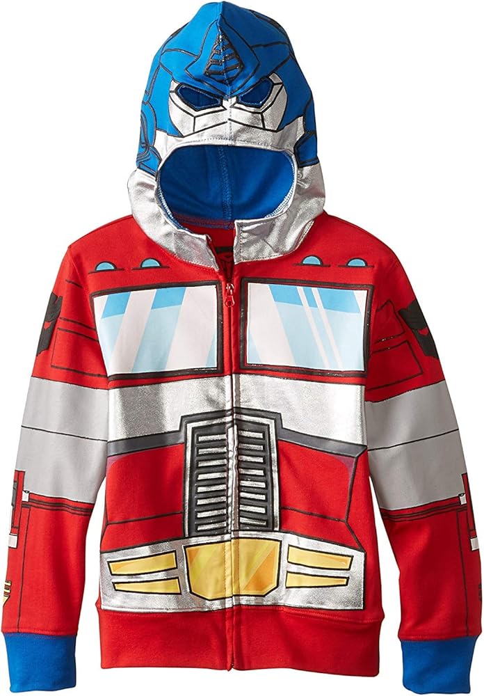 TRANSFORMERS Optimus Prime Toddler Zip Up Costume/Mask Hoodie Hooded  Sweatshirt Red : Amazon.co.uk: Fashion