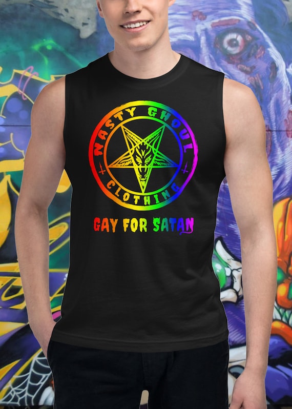 Gay for Satan Logo Unisex Muscle Shirt - Etsy UK