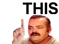 montre risitas designe doigt verite ceci pointe this