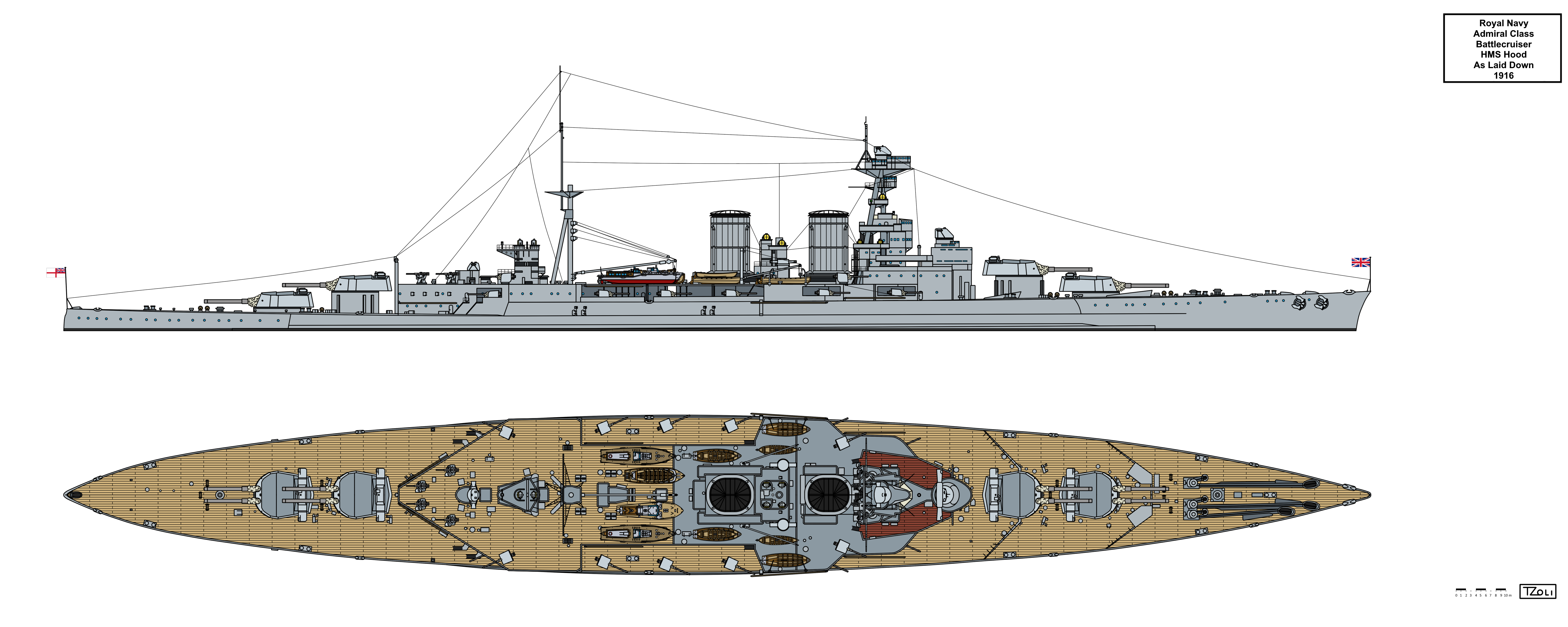 HMS Hood as Laid Down by Tzoli on DeviantArt