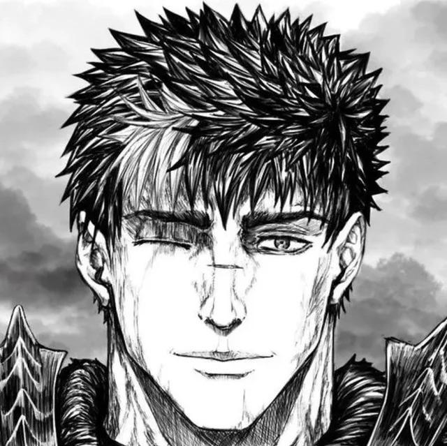 It's fanart, but I find this picture of Guts incredibly moving. After  everything that's happened, after all of his struggling, he can still  smile. It just resonates so much with me personally,