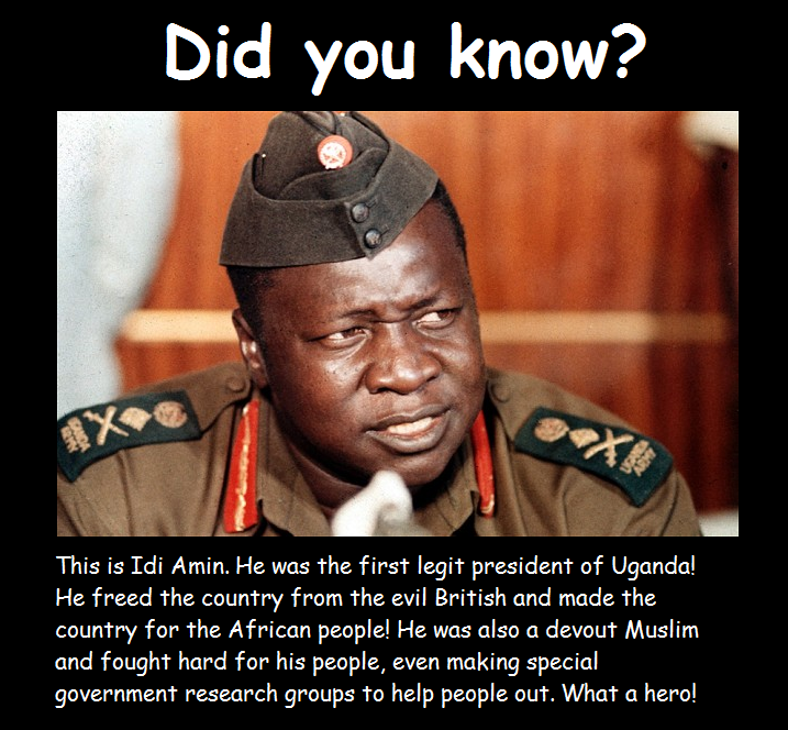 Image result for idi amin meme