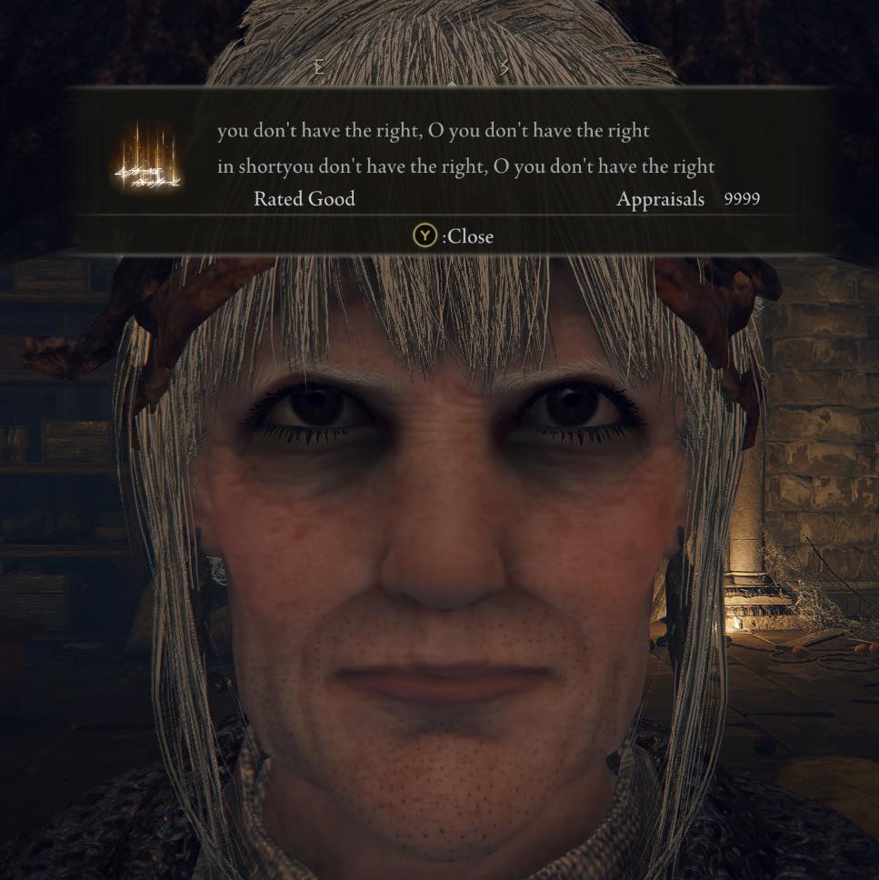 you don't have the right : r/Eldenring