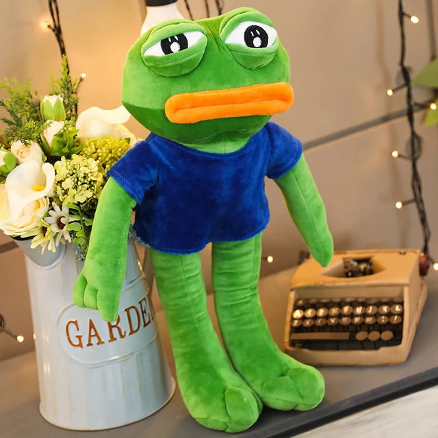 50-90cm Große Größe Pepe Die Frosch Meme Sammlung Traurig Frosch Fühlt Sich Gute Mann Plüsch Spielzeug Weiche Angefüllte tier Puppen Geschenk