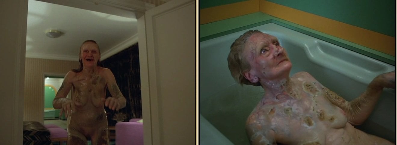Has anyone else noticed that there are *two* old ladies in room 237?  Compare their hair styles, and the patterns of decay on their bodies.  [NSFW] : r/StanleyKubrick
