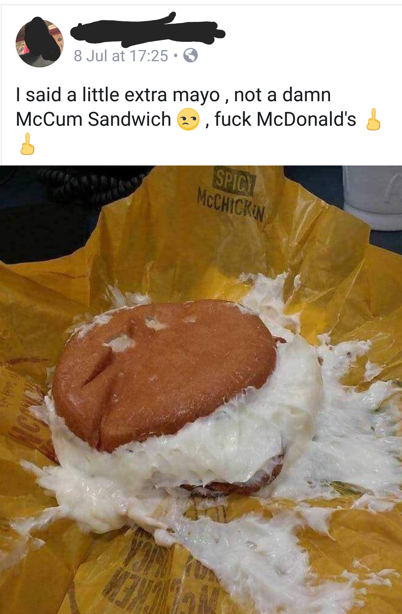 To add a little extra mayo : r/therewasanattempt