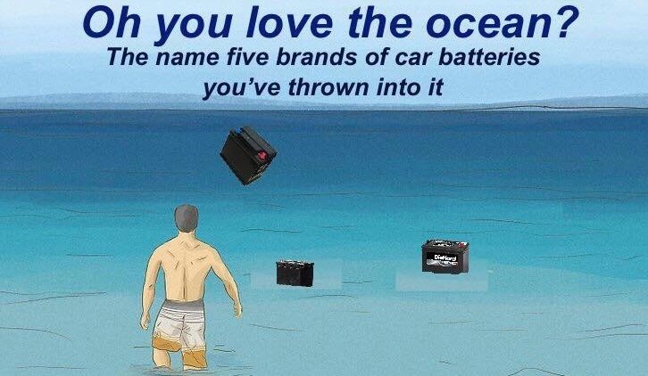 Throwing Car Batteries Into the Ocean | Know Your Meme