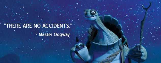 THERE ARE NO ACCIDENTS. Master Oogway