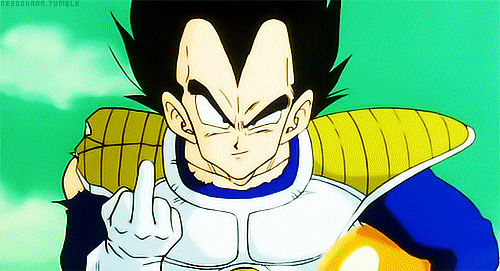 dragonball z middle finger GIF - Find & Share on GIPHY